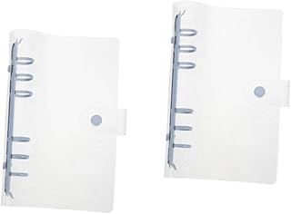 IMIKEYA 2 Pçs Transparente Caso De Folhas Soltas Pasta De Viagem Pasta De Viagem A6 Pastas De Rosa Clipes Pastas De Documentos Saco De Armazenamento De Arquivo A6 Notebooks Pasta De