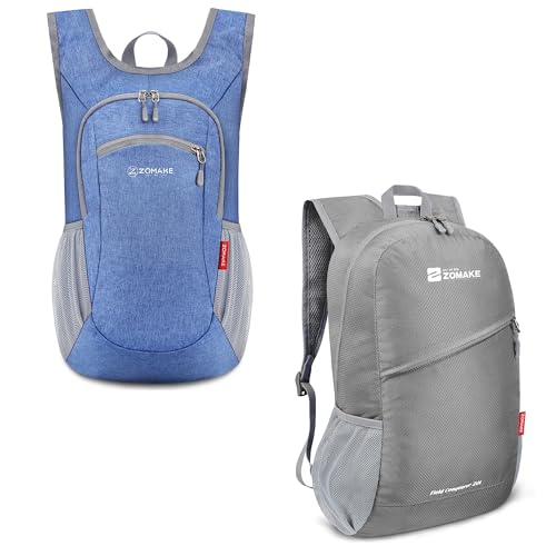 Mochila Plegable Ultraligera ZOMAKE 10/20 L Azul Oscuro