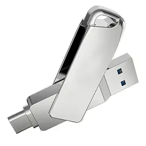 Linkify 2 TB 2 in 1 USB Flash Pen Drive for iPhone, iPad,Android and Windows/Transfer Speed Upto 100 Mbps (Metallic) (1 Year Warranty)