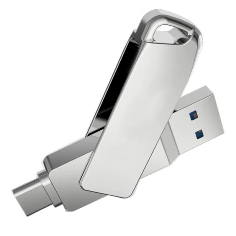 2 TB 2 in 1 USB Flash Pen Drive for iPhone, iPad,Android and Windows/Transfer Speed Upto 100 Mbps (Metallic) (1 Year Warranty)