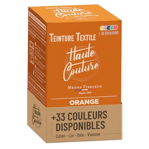 Teinture Textile - Haute Couture - Tout-en-un - 33 Couleurs - 350g - Vêtements et Tissus - Orange