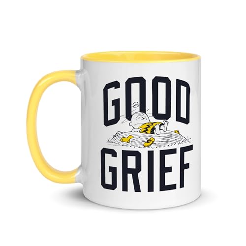 Taza Peanuts Charlie Brown Good Grief Dos Tonos Amarilla miniatura 1