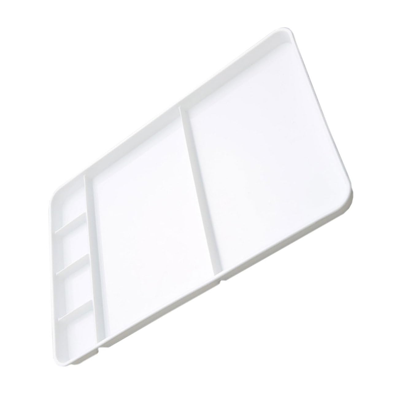 Palette de Peinture Carrée à Compartiments en Plastique PP Blanc