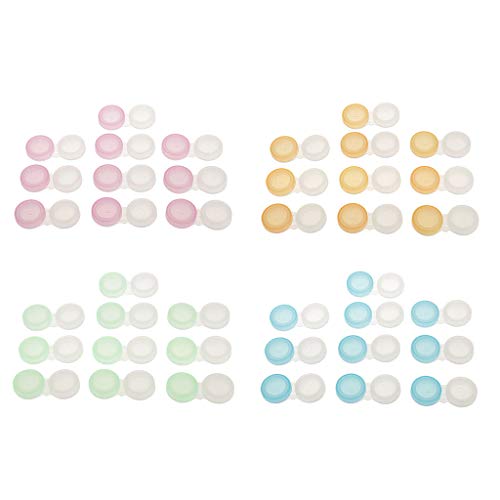 Preisvergleich Produktbild B Baosity 40pcs Tragbare Brille Kontaktlinsenhalter Kontaktlinsenbehälter Behälter Reiseetui Einweichen