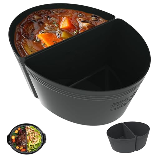 Image of FROVEN 8 QT - 8.5 QT Silicone Slow Cooker Divider Liners Reusable, Compatible with Ninja (MC1001) (MC1010) Crock-Pot (SCCPVFC800-DS) (SCV800) Hamilton Beach 33480 & Most 8QT- 8.5QT Oval Slow Cookers