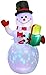 Produktbild Aufblasbares Weihnachtsmodell, aufblasbarer Weihnachtsschneemann mit leuchtender Dekoration, aufblasbarer Weihnachtsschneemann mit niedlichen leuchtenden Weihnachten
