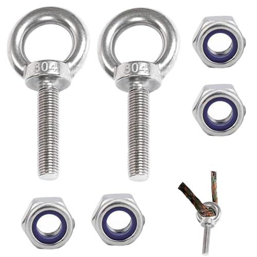 Pmelcxd HNY-DE-393 Ringschrauben-Set Edelstahl 2 Stück