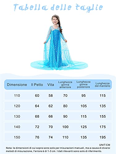 New front Elsa Costume Abito delle Ragazze di