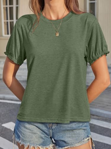 Image of UNCLECAT Women's Short Sleeve T Shirts Trendy Crew Neck Tops Basic Tee