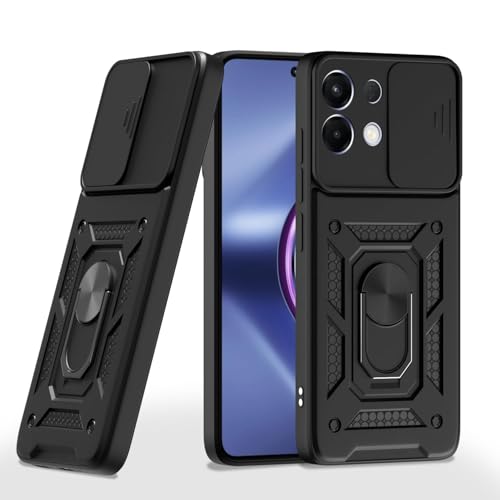 Image of Luxe Back Cover for Oppo K13 Turbo 5G / Oppo K13 Turbo Pro 5G | D10 Tough Armor Case | Sliding Camera Shield | 360 Protection | Kickstand Ring Holder | Military-Grade Bumper Case