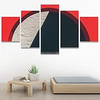 SIGNWIN 5 Panel Canvas Wall Art Architecture & Maps Closeup Cool Industrial Multicolor Patterns for Home Decorations Ready to Hang - 60