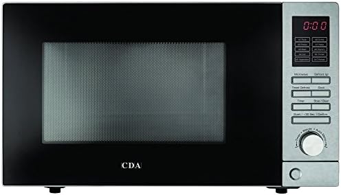 CDA VM100SS Free Standing Microwave Oven in Black & Stainless Steel