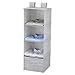 MaidMAX Organizer Armadio 4-Shelf con Un Cassetto, Scomparti per Armadio Pieghevole Portatutto Appendere Tessuto, Organzzatore Armadio Grigio Chiaro