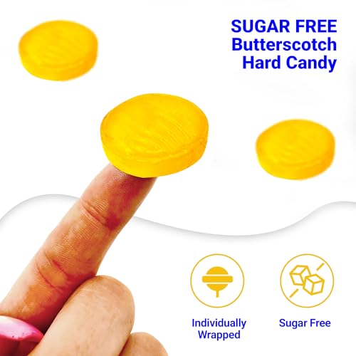 Sugar Free Lemon Drops - Arcor 1lb Bulk Bag of Sugar Free Hard Candy - Delicious Sugar Free Lemon Drops Hard Candy Individually Wrapped - Keto & Diabetic Friendly