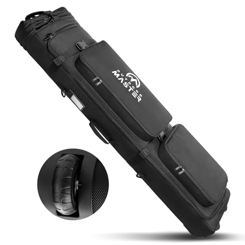 OutdoorMaster Update Expandable Padded Ski Bag Snowboard Bag with Wheels, Ski/Snowboard Travel Bag...