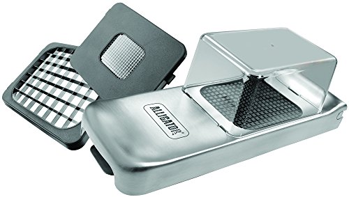 Comparison: Best Stainless Steel Vegetable Chopper 8 Alligator Vegetable Chopper with Container | Food, Salad, Veggie Dicer, Manual Onion Chopper Vegetable Cutter | 3 Stainless Steel Blades Included | Perfect for Kitchen Prep