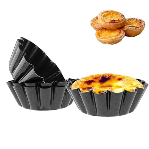 Boxiatil 3 Pezzi Stampo per Tortine,antiaderenti per Quiche, rotondo, torta di fondo rimovibile, stampo per torta scanalato, fondo rimovibile, stampo per quiche per pasticceria casa Piatto per uova