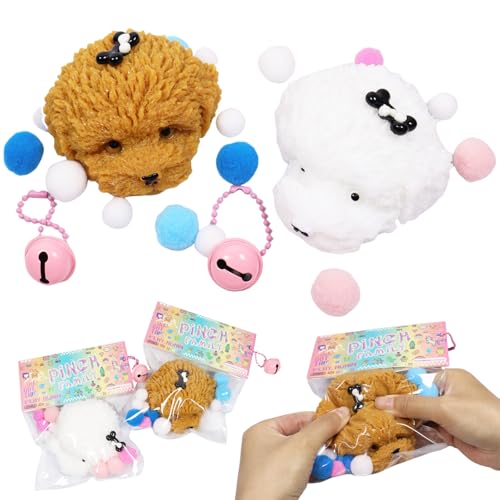 2 Piezas Squishy Juguete, Squishy Toy, Squishy Perro Juguete Suave de Alivio de Estrés, Juguetes Antiestrés Kawaii Suave Animal Juguetes Apretar Compresivos Juegos Regalos para Ninos y Adultos