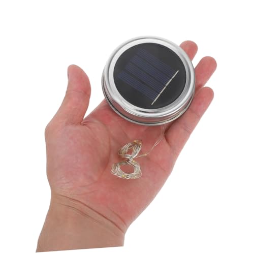 Luces solares para tarros en acero inoxidable resistente SHINEOFI con acabado de aluminio 4
