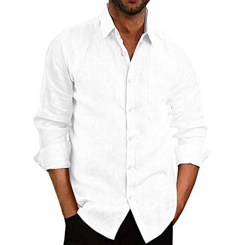 Mens Casual Button Down Shirts Short Sleeve Linen Beach Tops Cotton Lightweight Fishing Tees Spread Collar Plain Shirt Cover