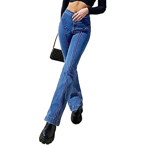 Jeans Dames - Eauptffy High Waist Schlaghose Stretch Skinny Jeans Elegante Bootcut Pant Boyfriend Stijl Jeans met wijde pijpen Denim Broek SchlagJeans Flared Denim Broek Lange Jeans - Image 5