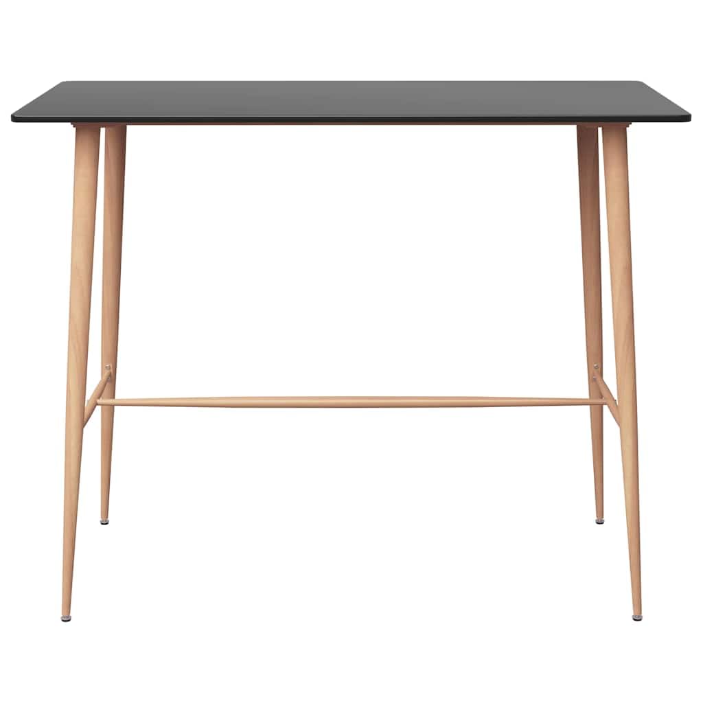 7-TLG. Bar-Set Schwarz Weiß mit Bartisch & 6 Barhockern