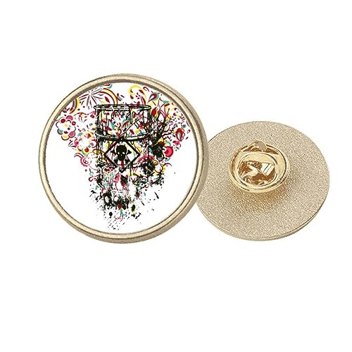 Broche ronde en métal doré Street Heart pour customiser ses vêtements