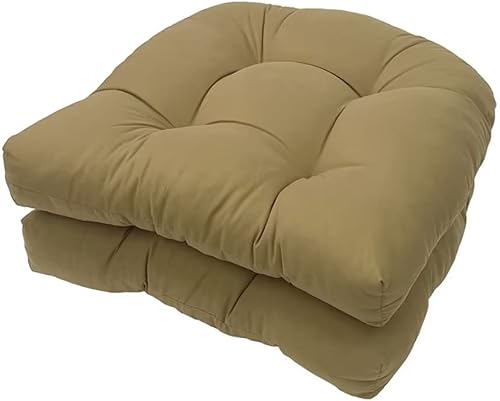 Cojines para silla mecedora, cojín para tumbona de patio, paquete de 2 almohadillas para silla de sofá o sillón, cojines rellenos para muebles de