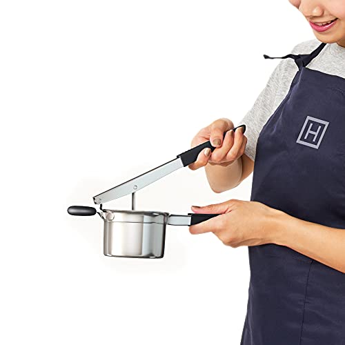 Potato Ricer Stainless Steel With 3 Interchangeable Fineness Discs, Ricer Kitchen Tool For Mashed Potatoes, Cauliflower Rice Maker Masher, Gnocchi Potatoe Spaetzle Press Patoto Masher (Black) #TOP1