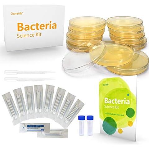 Onnetila Bacteria Science Kit Petri Dishes with Agar Educational STEM Science Fair Project Kit for Kids Age 9 and Above Cover