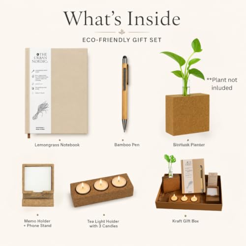 Image of Eco Corporate Gift Set Notebook Planter Candle Holder