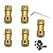 Produktbild YGSAT 5 Stück Goldenes Wellenkupplung Kupplung Stecker Hülse Adapter Steifen Wellen Adapter Messing Gelenk Motor Schaft Kupplung Adapter 5 Größen