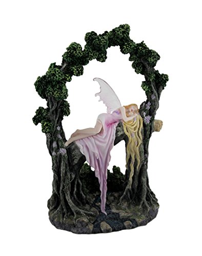 Estatua de hada durmiente bosque 12.5 pulg miniatura 1