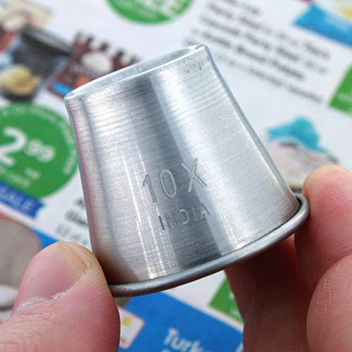 Tooltreaux 10X Aluminum Jewelers Loupe 22Mm Diameter Glass Lens Magnifier For Jewelry, Gems, Rocks, Coins, Stamps Hobby Tool #TOP5