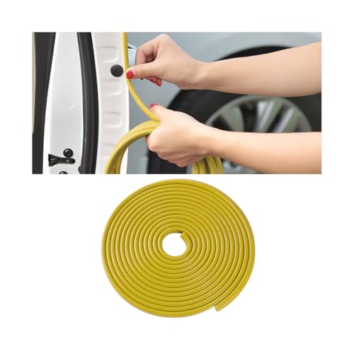 Image of Osilly Car Door Edge Guards, 16Ft Rubber Seal Car Door Edge Trim, U Shape Door Edge Protector Guard, Aluminum Weather Proofing Automotive Door Edge Molding Protection for Most Car (Yellow)