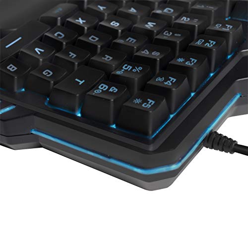 Teclado gamer de una mano con iluminación RGB USB miniatura 3