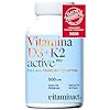 Vitamina D3 K2 (Dura 1 anno e 4 mesi) 500 Microcompresse – ELETTO PRODOTTO DELL’ANNO 2026 - Senza Biossido di Silice, Vitamina D3 2000 UI a Compressa – Vit. K2 MK 7 - Massimo Dosaggio di Vitamine.