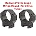 Gotical 34mm Low Profile Scope Rings Mount - for 34mm Tubes - Rifle Scope Rings Aluminum Picatinny Low Profile Mount Low Profile Ring (Medium & Low Profile - Combo of 2)