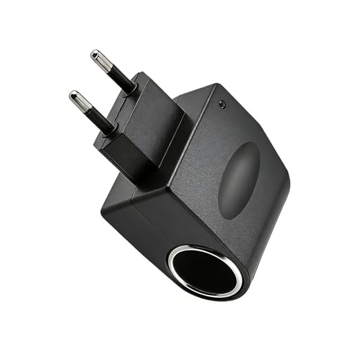 Powice Adapter 12v auf 230v 230V auf 12V Adapter Zigarettenanzünder Steckdose 24W 2A AC/DC Spannungswandler EU Stecker 220V auf 12 V Konverter für Auto KFZ Geräte Kompressor Kühlbox
