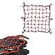 OHREN 1 Stück Motorcycle Luggage Net, Bicycle Net, with 6 Hooks, Motorcycle Helmet Net, Luggage Net for Bicycle, for Bicycle, Motorcycle, etc. (Red)