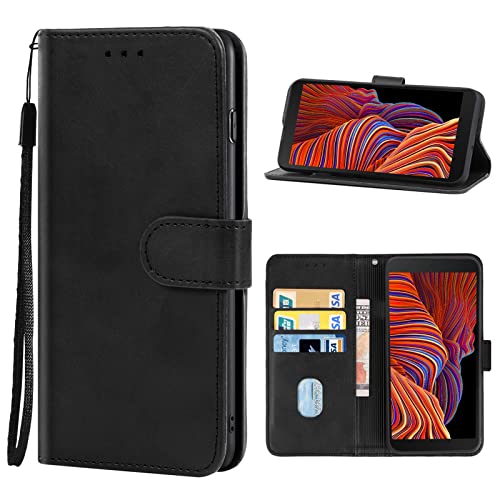 LOPURS Case,Wallet Case Leather Flip Phone Case with Card Slot, Bracket, Wallet, Magnetic Leather Phone Case for Samsung Galaxy Xcover 5,Leather Phone Case with Kickstand and Credit Slots