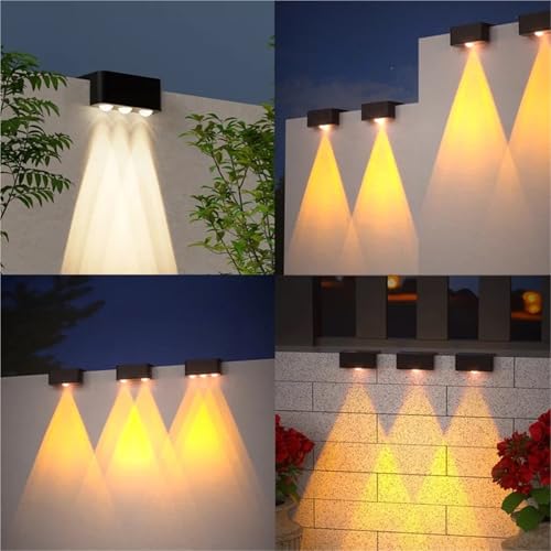 Luces solares LED de exterior IP65 para aplique de pared blanca 7