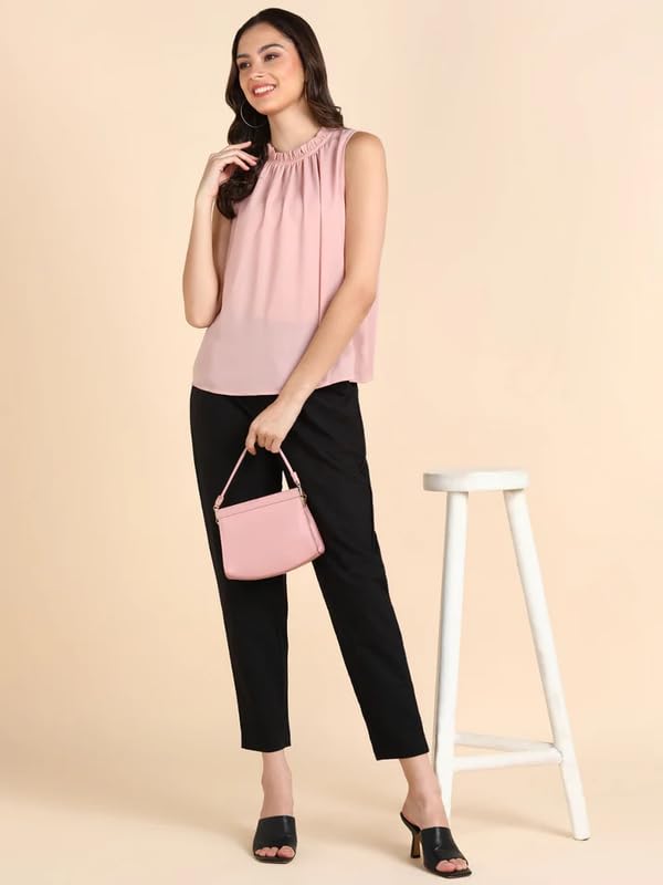 Image of Regular Fit Cotton Woman Trousers Pants Kurti Pant Casual Daily Formal Office Use