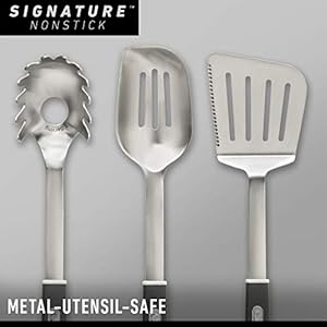 Calphalon 10-Piece Nonstick Kitchen Cookware Set, Stay-Cool Stainless Steel Handles, Dishwasher and Metal Utensil Safe, Oven-Safe up to 500 degrees F, PFOA-Free, Built to Last, Black Calphalon 10 Piece Nonstick Kitchen Cookware Set Stay Cool Stainless Steel Handles Dishwasher and Metal Utensil Safe Oven Safe up to 500 degrees F PFOA Free Built to Last Black