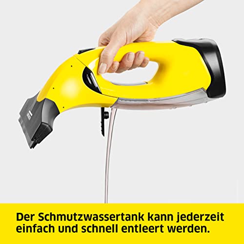 Foto von Kärcher Akku Fenstersauger WV 2 Plus N (Akkulaufzeit: 35 min, 2x wechselbare Absaugdüsen - breit und schmal, Sprühflasche mit Mikrofaserbezug, Fensterreiniger-Konzentrat 20 ml), 1 Stück (1er Pack)