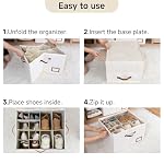 StorageWorks 2-Pack Shoe Storage Box for Closet, Sandal Organizer, Beige - Image 5