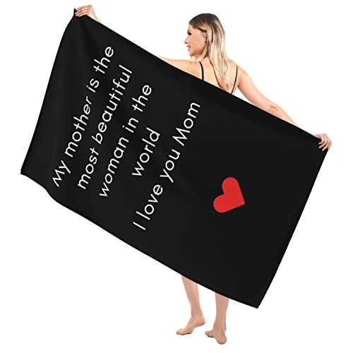 tiosggd Extra große Badetuch, für Mama und Papa Mikrofaser Luxus Badetücher Schwarze Weiche Saugfähige Duschtücher für das Badezimmer von Erwachsenen Geburtstagsgeschenk (6) Cover