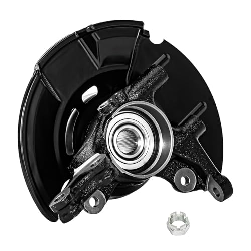 Image of Detroit Axle - Front Left Steering Knuckle with Wheel Hub Bearing CV Axle | Replacement for 2007-2010 Hyundai Elantra w /4-Wheel ABS