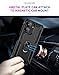 Jiajihua Case Compatible with Huawei nova 8 [Hard PC+TPU] 2 in 1 Car Mount Magnetic Ring Kickstand Cover Black