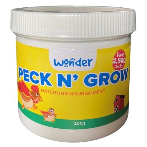Stromberg's Peck n' Grow, Balanced Hatchling Nutrition Supplement with Probiotics and Essential Vitamins, Instinct-Promoting Chick Starter Formula for Strong Early Growth, 7.05 oz Pack for 2...